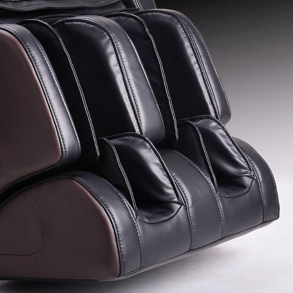 Close-up of ErgoTec ET-300 Jupiter's foot and calf area with auto massage programs.